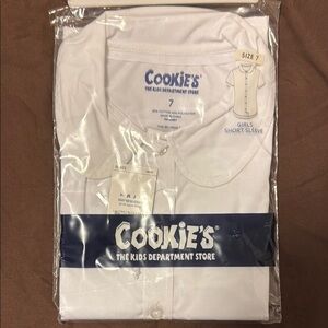 Cookies Girls White Short Sleeve Shirt